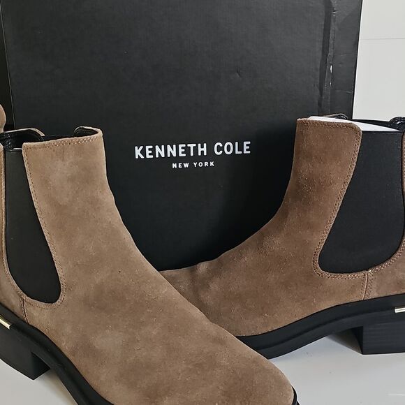 NWT Kenneth New York, Cole Lina 2.0 Chelsea Boot, Dark Taupe, Size 10 - Picture 6 of 8